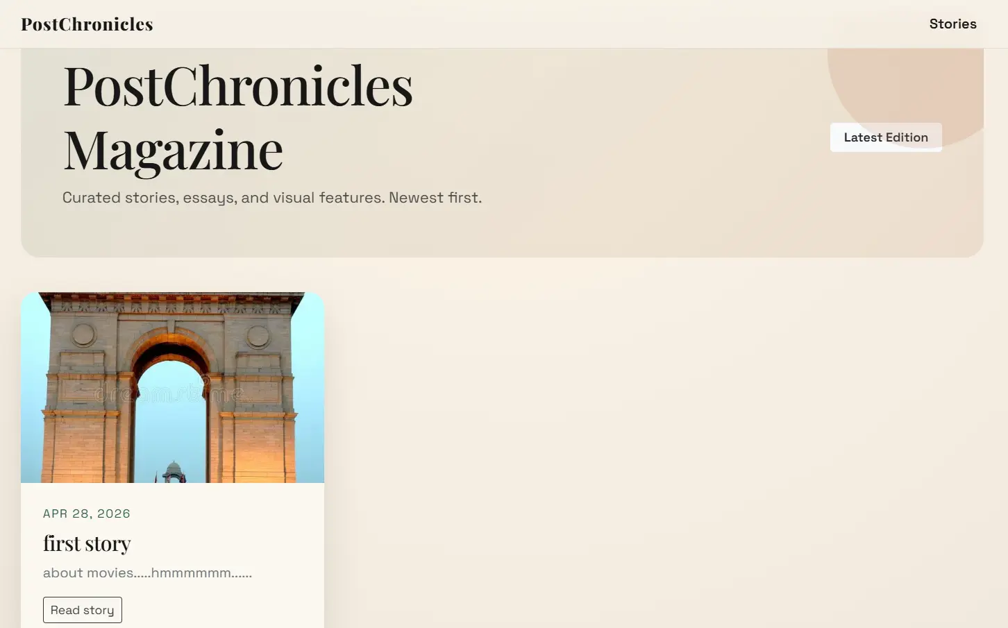 Image of PostChronicles- blog app